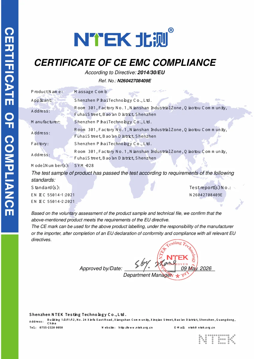 NTEK EMC compliance certificate for model SYM-028